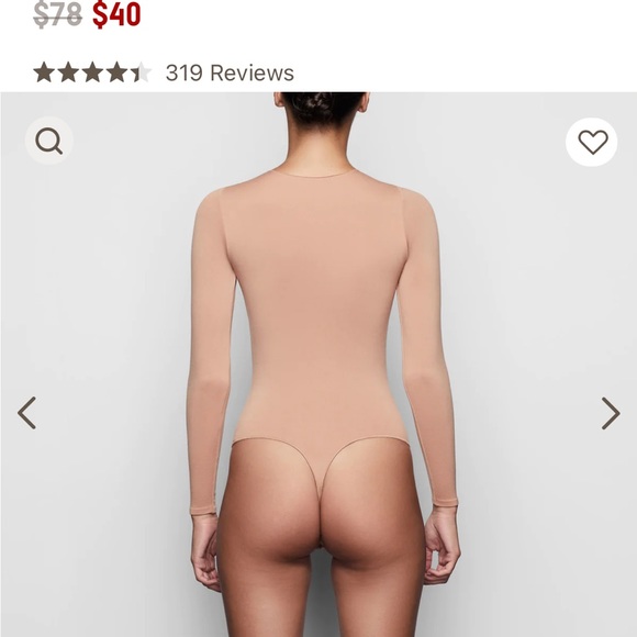 NWOT Skims Essential Crew Neck Bodysuit - Picture 3 of 6